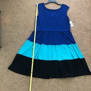 Tiana B. Stripped Mid-Length Dress